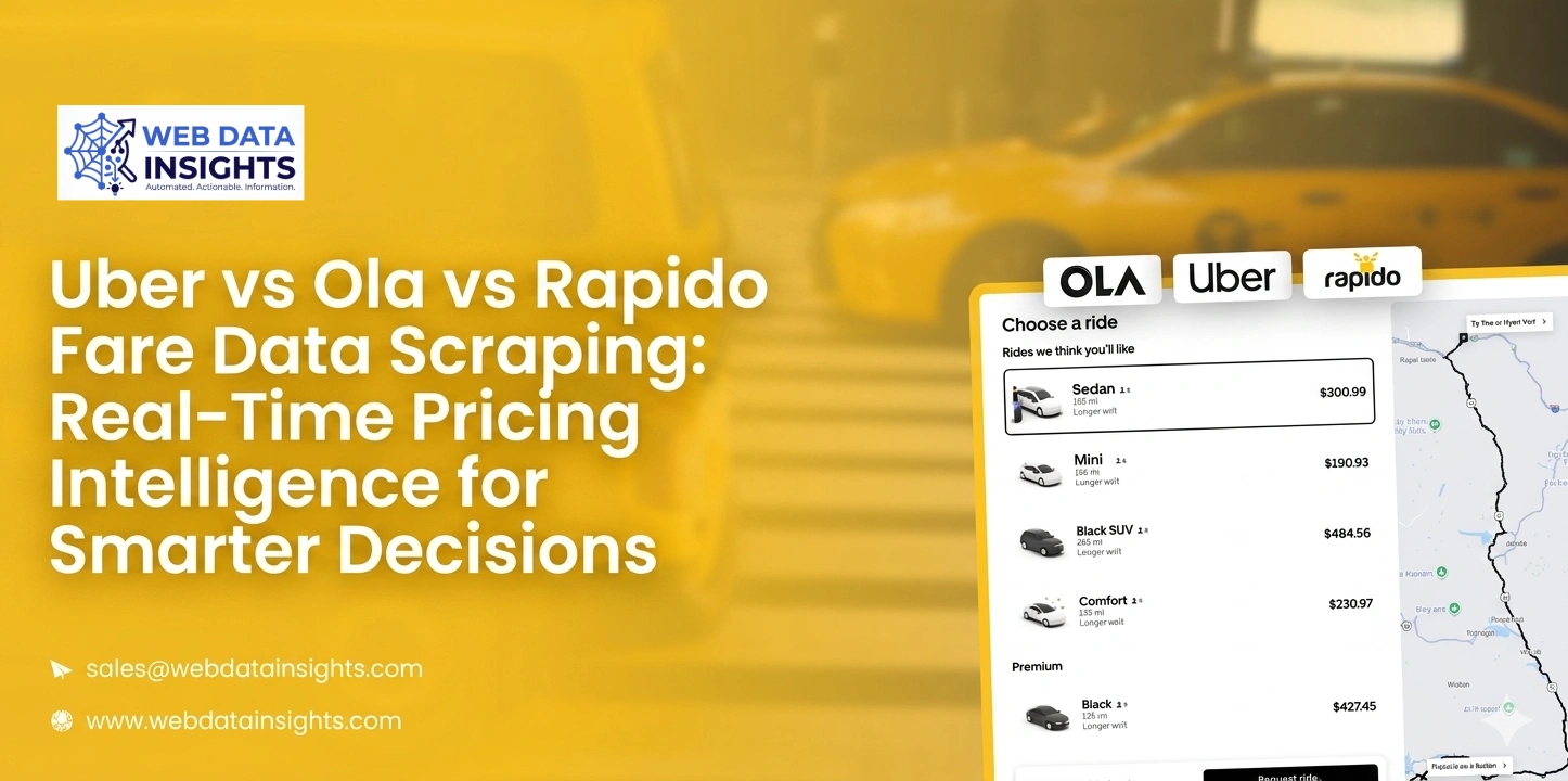 Uber vs Ola vs Rapido Fare Comparison Data