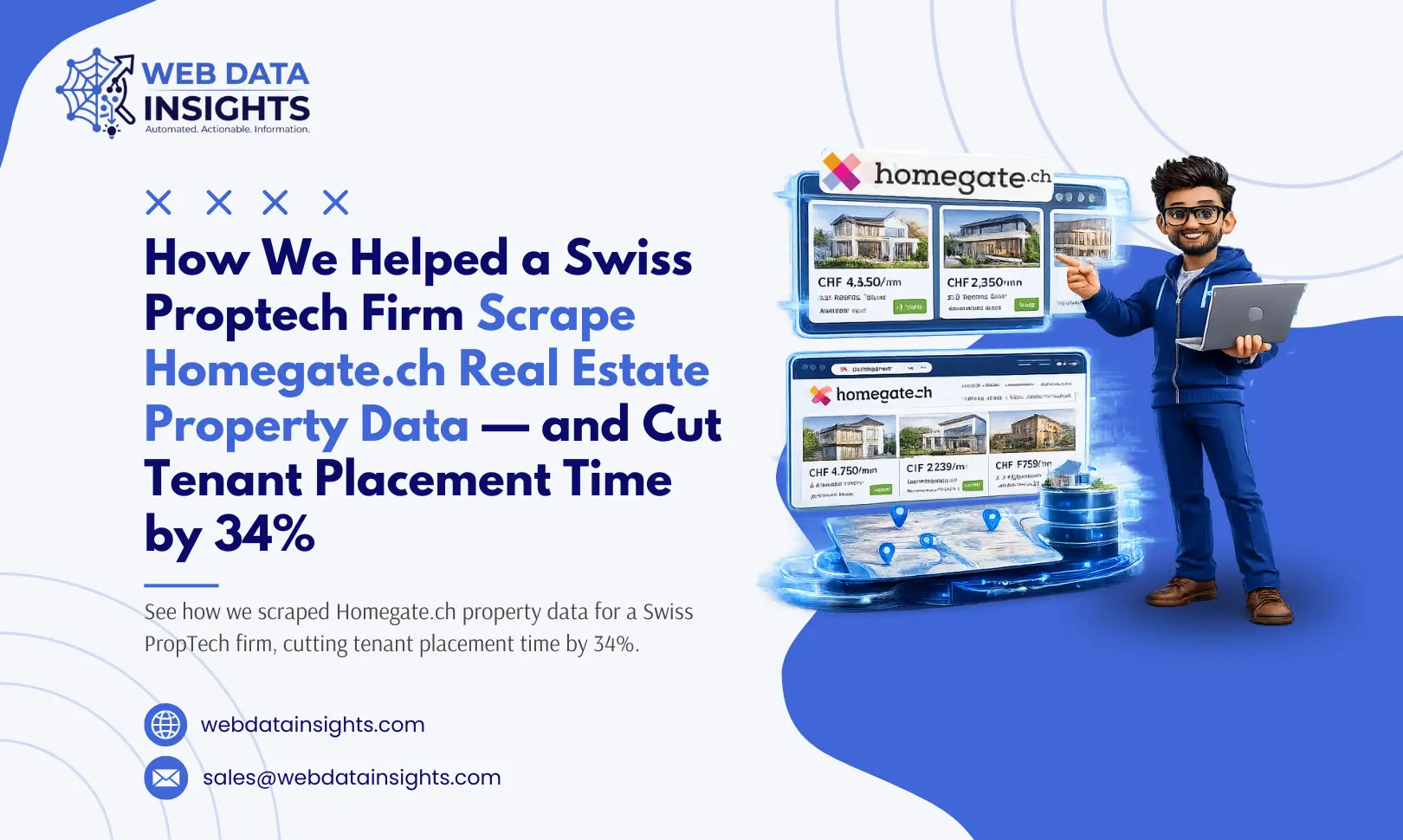 How We Helped a Swiss Proptech Firm Scrape Homegate.ch Real Estate Property Data — and Cut Tenant Placement Time by 34%